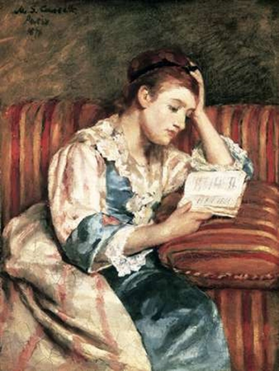 Young Woman Reading Poster Print by Mary Cassatt - Item # VARPDX277007